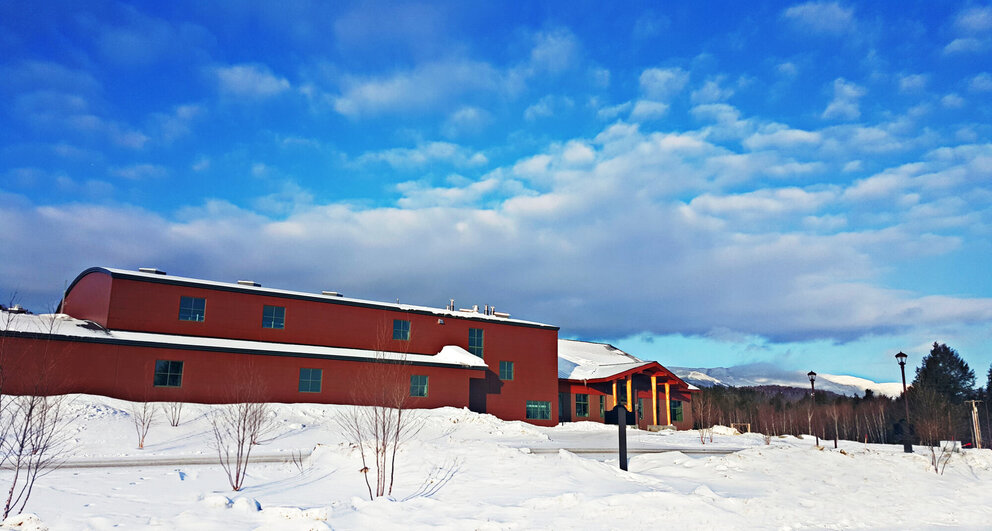 brewery building in winter