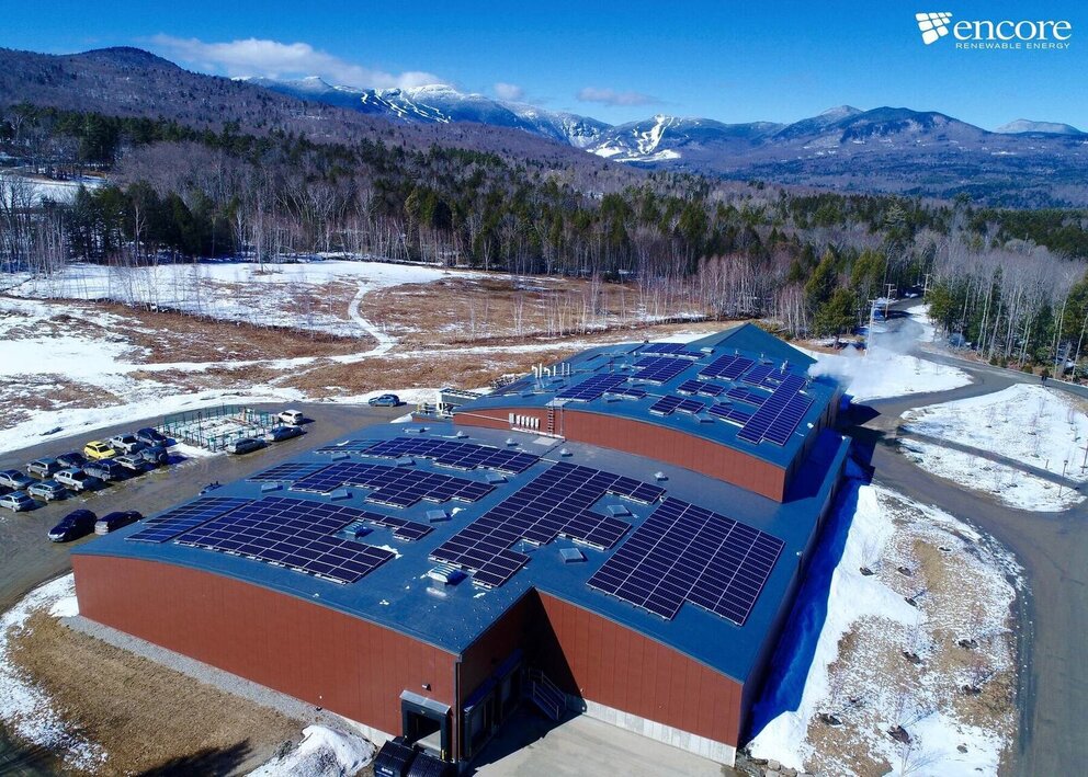 solar panels on roof of brewery