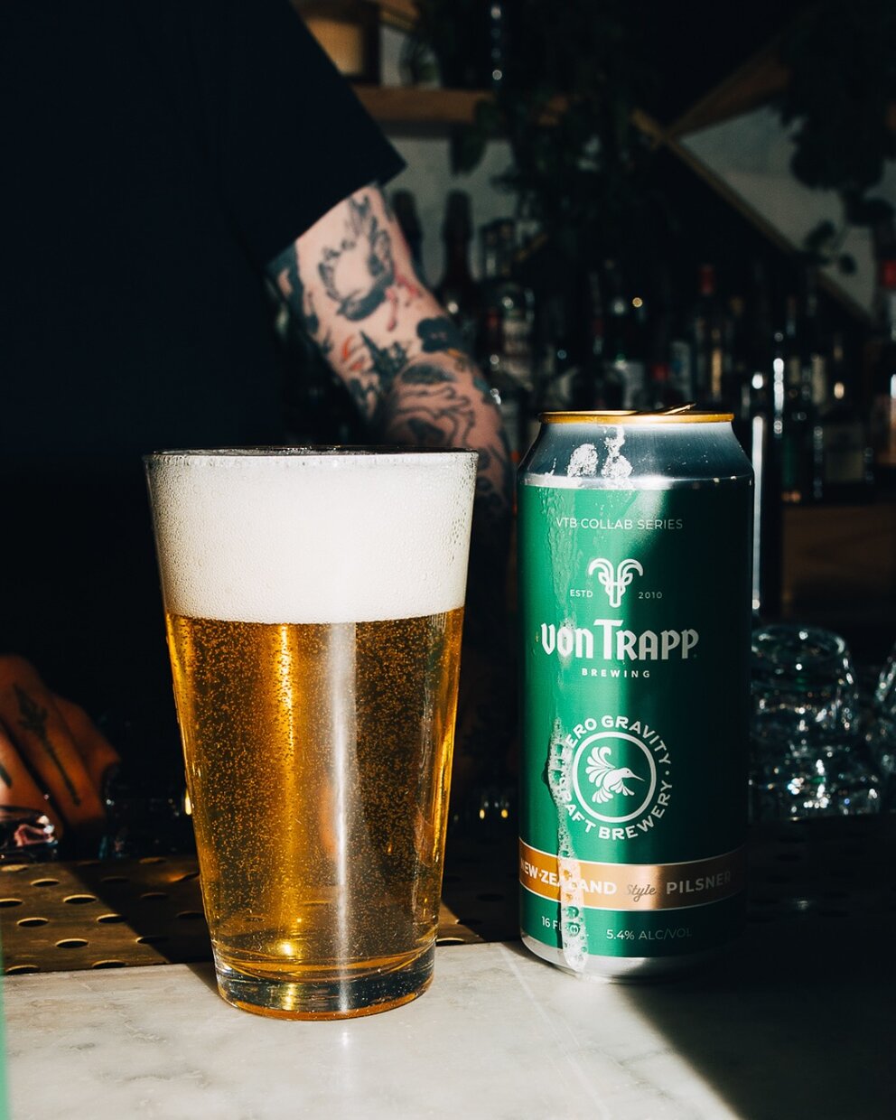 a can and glass of beer