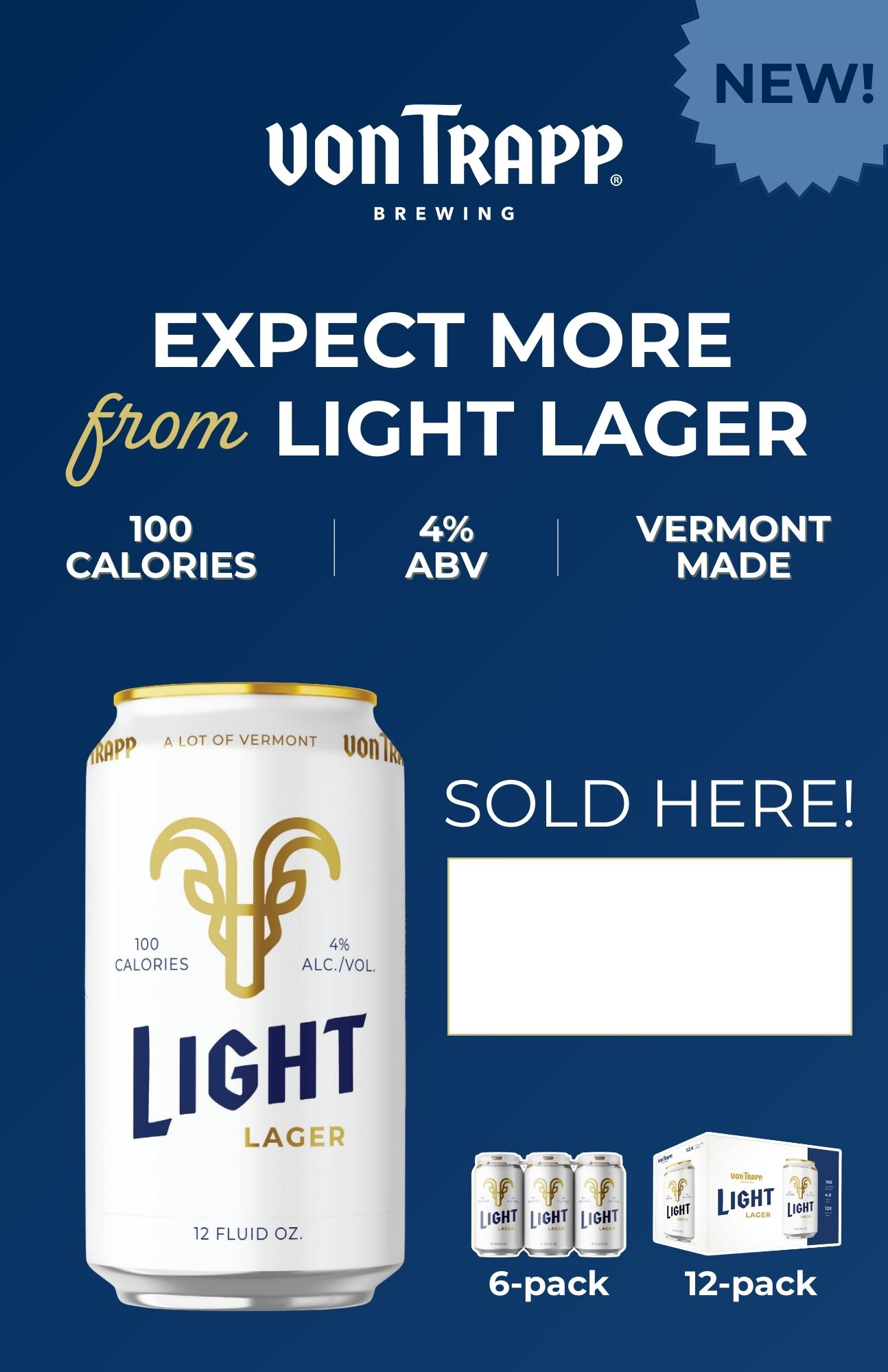 a can of beer on a blue background